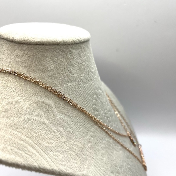 Necklace Hamsa Hand Pendant Layered Necklace Rose Gold Tone And Evil Eye Pendant - Picture 5 of 9